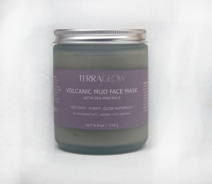 terraglow volcanic mud face mask large