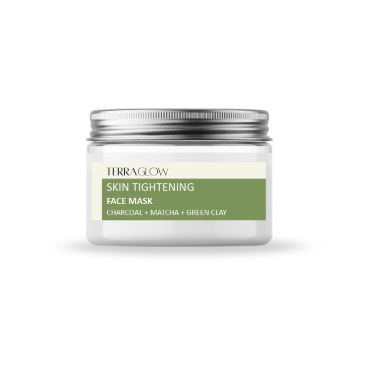 Terraglow Skin Tightening Charcoal + Matcha + Green clay Face Mask