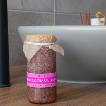 Terraglow Hibiscus Oatmeal Lavender Sugar Scrub