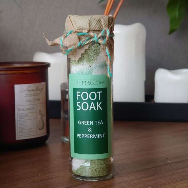 Terraglow Green Tea & Peppermint Foot Soak