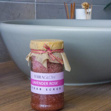 Terraglow Lavender Rose Sugar Scrub