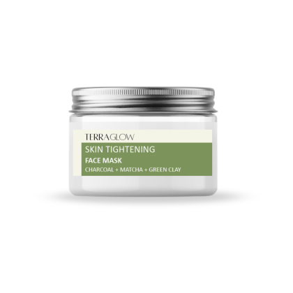 Terraglow Skin Tightening Charcoal + Matcha + Green clay Face Mask