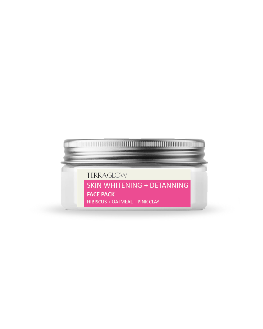 Terraglow Skin Whitening/Detanning Hibiscus + Oatmeal + Pink Clay Face pack