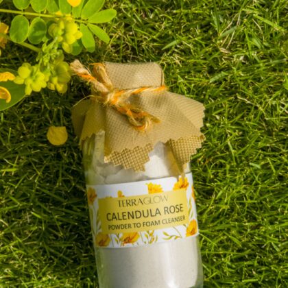 TerraGlow Calendula Rose Powder-to-Foam Cleanser