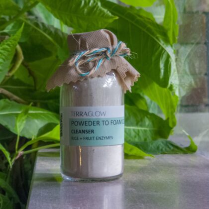 TerraGlow Rice + Fruit Enzymes Powder-to-Foam Cleanser